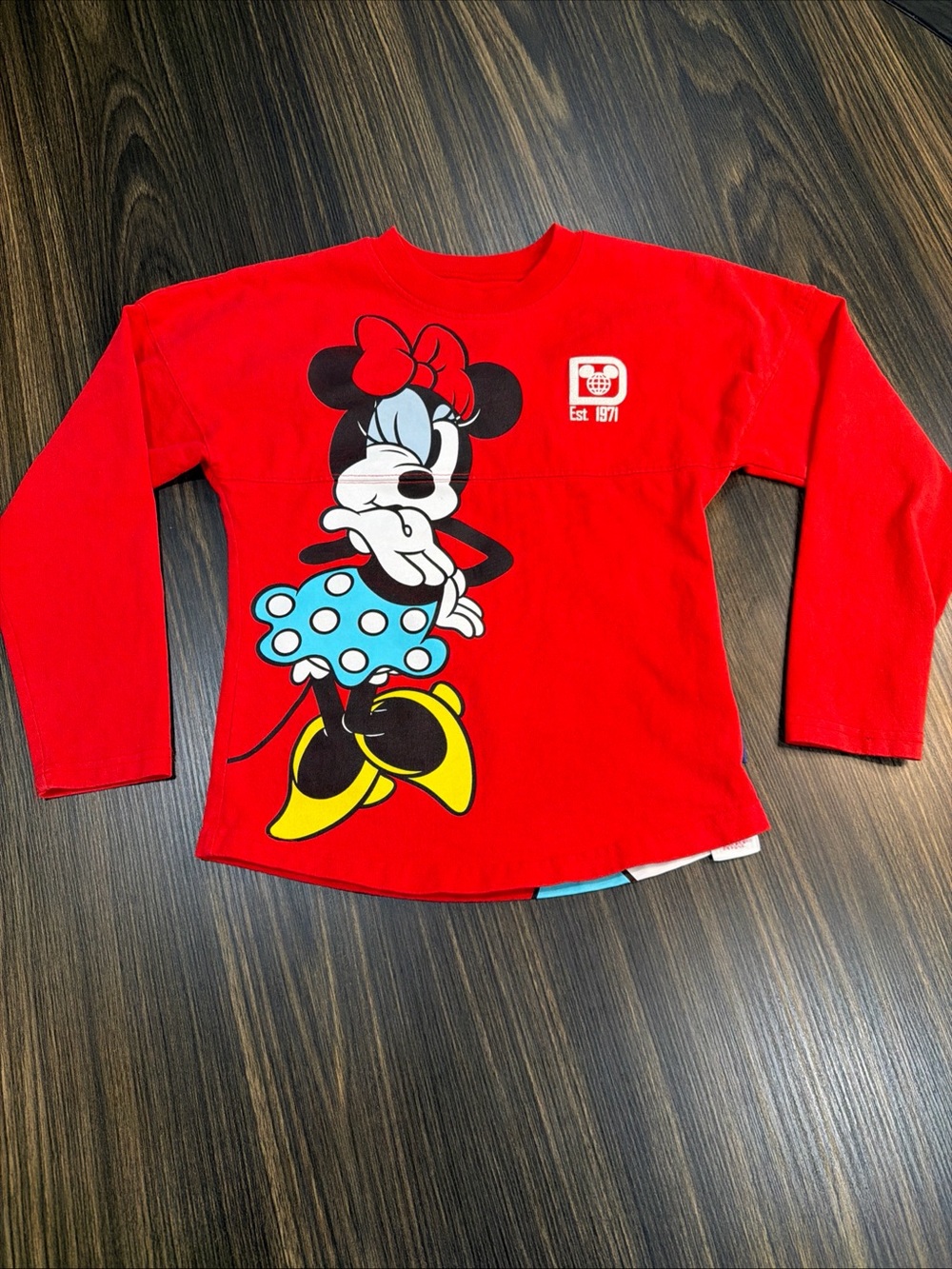 Disneyland WDW Spirit Jersey YOUTH Small Minnie And Daisy Red
